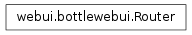 Inheritance diagram of shinken.webui.bottlewebui.Router